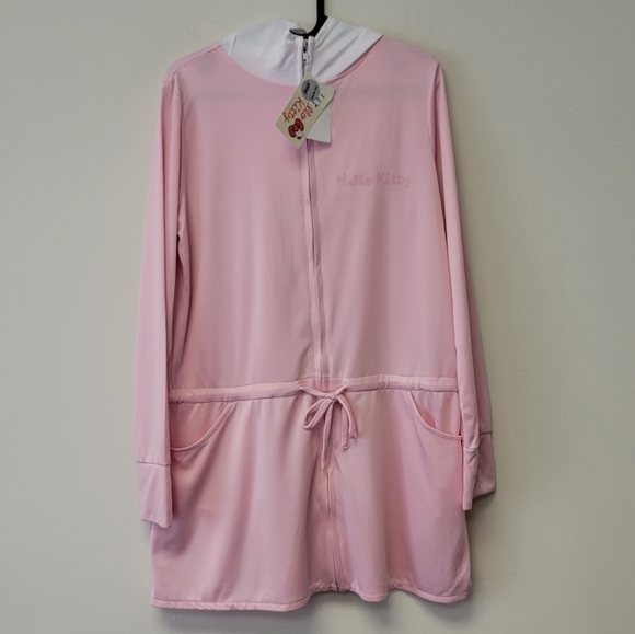 Sanrio Hello Kitty Hooded Narikiri Rashguard Jacket Pink L - Picture 1 of 10